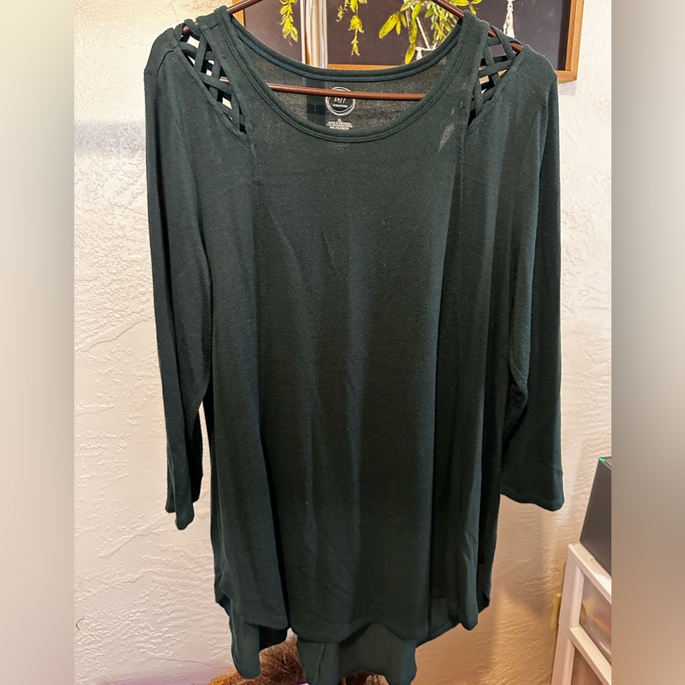 Maurices Forest Green Knit Tunic Sweater
